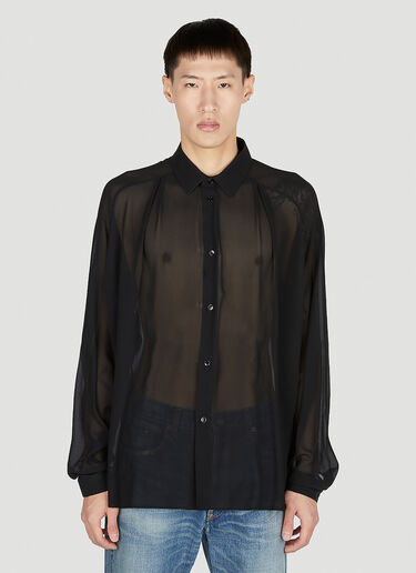 Saint Laurent Sheer Shirt Black sla0151027