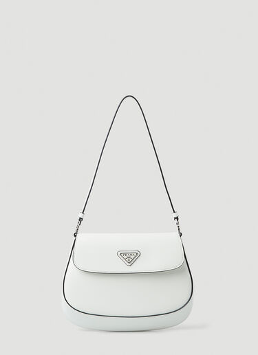 Prada Cleo Flap Shoulder Bag in White