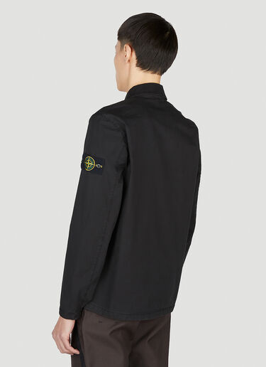 Stone Island コンパスパッチ オーバーシャツ　 ブラック sto0152029