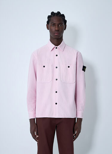 Stone Island Compass Patch Shirt Pink sto0162008