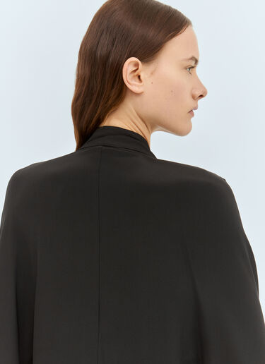 Max Mara Long Silk Dress Black max0258040