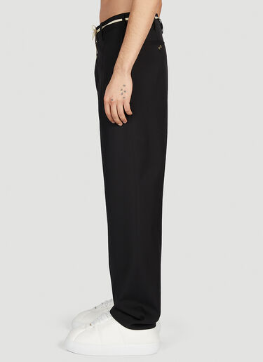 Marni Shoe Lace Belt Wool Pants Black mni0154007
