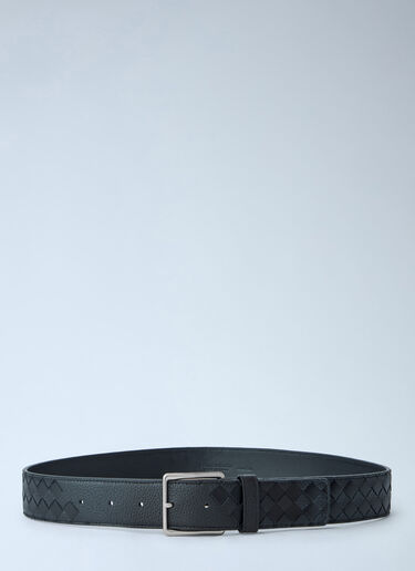 Bottega Veneta Woven Taurillon Leather Belt Black bov0165001