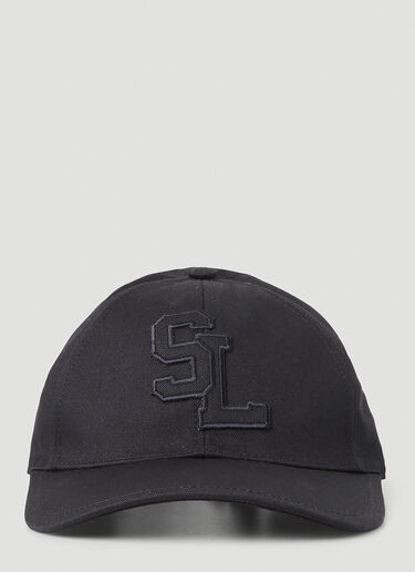 Saint Laurent Logo 贴饰棒球帽 黑色 sla0247093