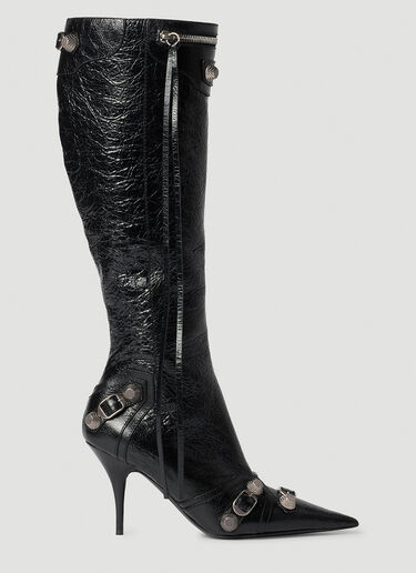 Balenciaga Cagole High Heel Calf Boots Black bal0253081