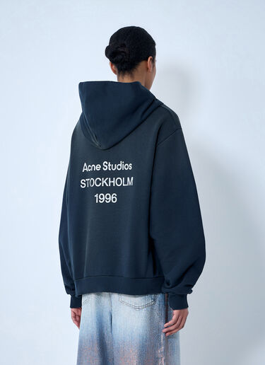 Acne Studios Logo Hooded Sweatshirt Navy acn0364037