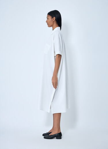 MM6 Maison Margiela Button-Down Midi Dress White mmm0264005