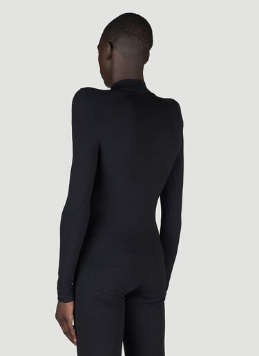 Balenciaga Rounded Shoulder Highneck Sweater Black bal0154008