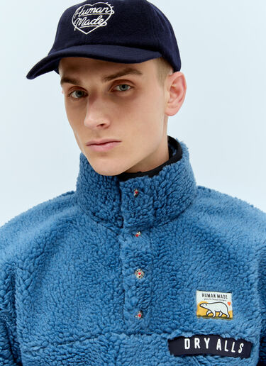 Human Made Boa Fleece Half-Button Jacket Blue hmd0155002