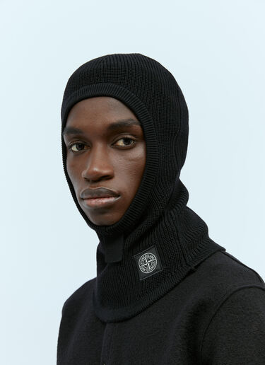 Stone Island Wool Knit Balaclava Black sto0154090