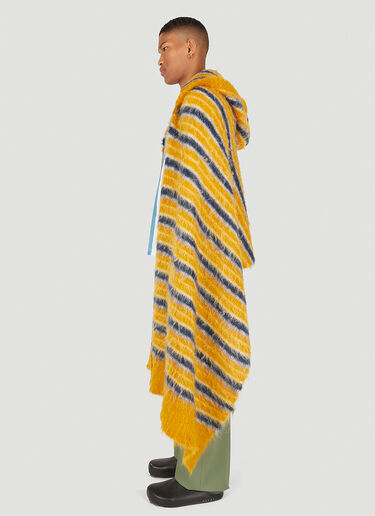 Marni Stripe Motif Hooded Shawl Yellow mni0148001