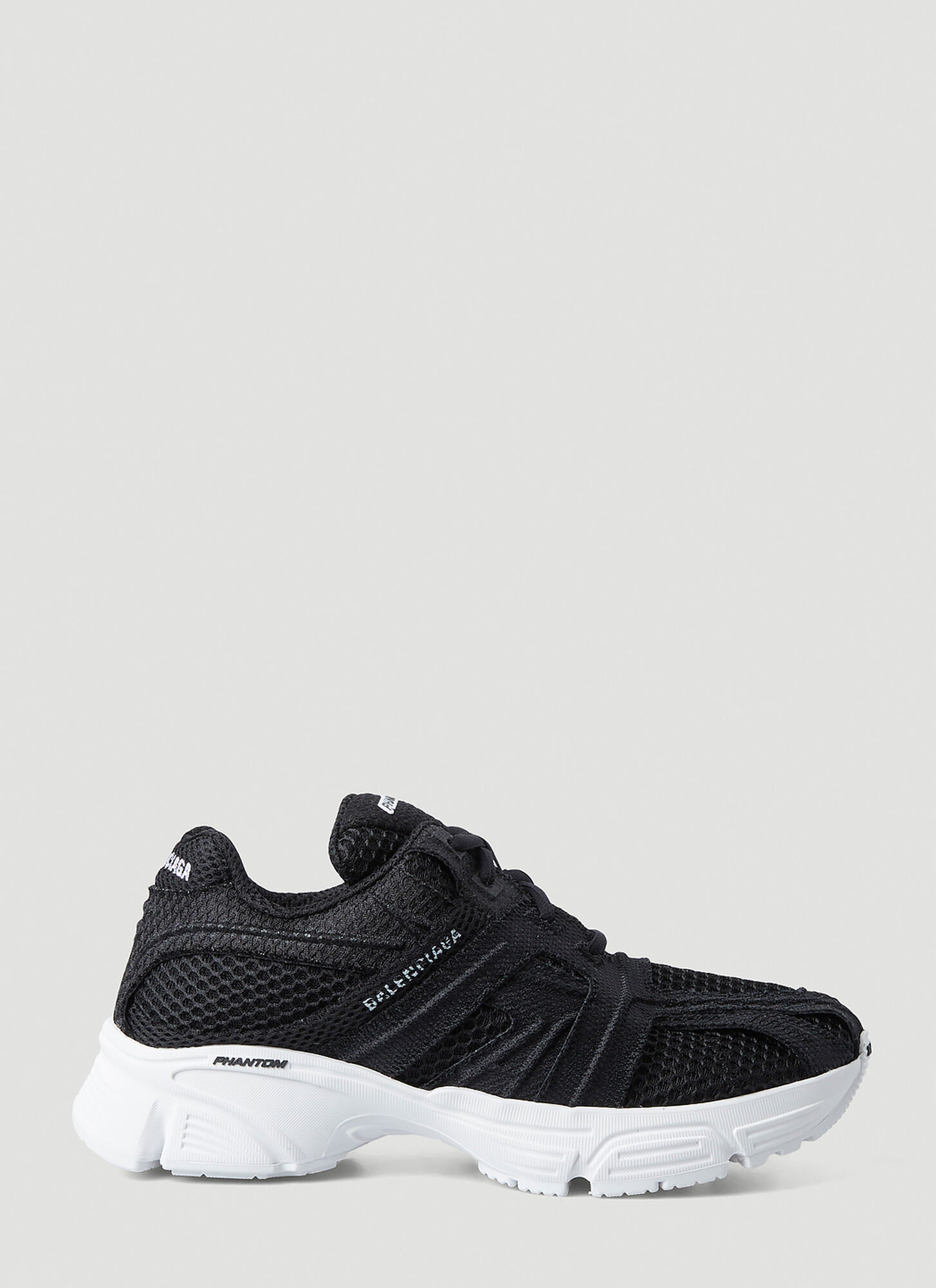 Balenciaga Phantom Fabric & Mesh Sneakers In Black
