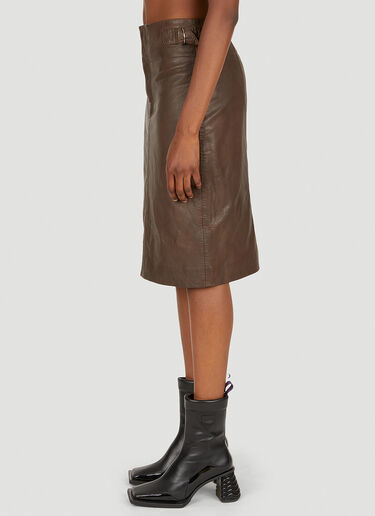 Isabel Marant Étoile Bertille Midi Skirt Brown ibe0249013