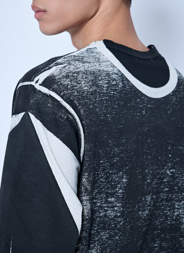 LN-CC® - Yohji Yamamoto: Dense Single Jersey Round Neck Long Slv T-Shirt - Grey Yohji Yamamoto Dense Single Jersey Round Neck Long Slv T-Shirt Grey yoy0165008