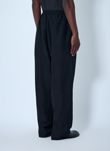 Lemaire Drawstring Wide-Leg Trousers Black lem0164005