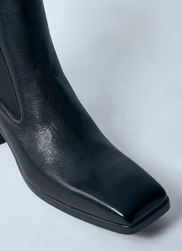 Rick Owens 스티발리 가죽 부츠 블랙 ric0159052