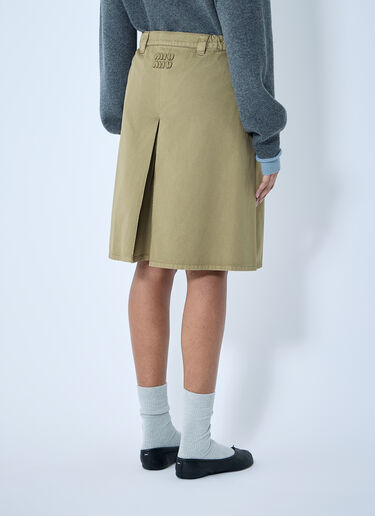 Miu Miu Garment-Dyed Skirt Green miu0360003