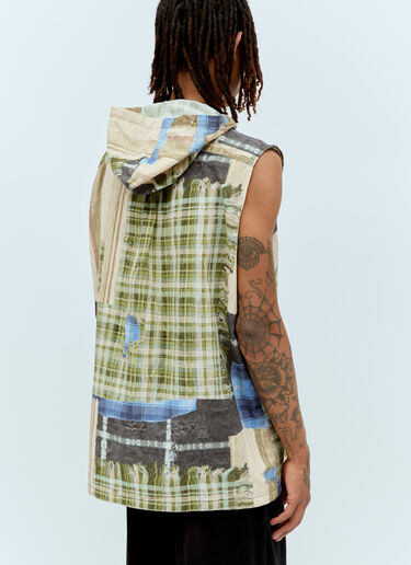 Acne Studios Check Print Vest Green acn0156006