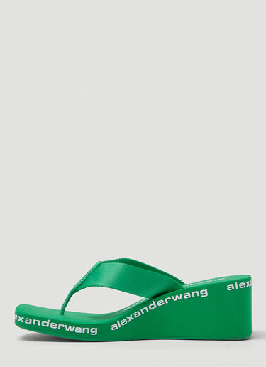Alexander Wang AW Wedge Flip Flops Green awg0249053
