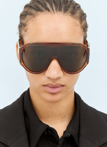 Bottega Veneta Scudo Shield Sunglasses Brown bos0258002