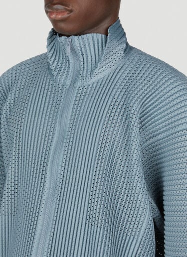 Pleated Zip Up Cardigan Homme Plissé Issey Miyake Pleated Zip Up Cardigan Grey hmp0153013