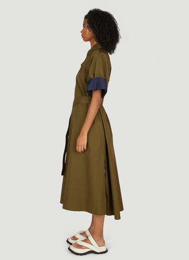 Jil Sander Belted Shirt Dress Khaki jil0249002
