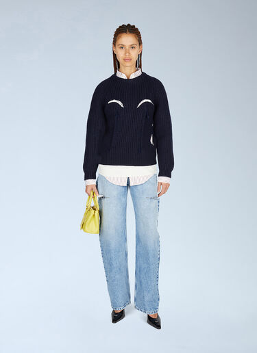 Maison Margiela Ripped Jeans Blue mla0251076