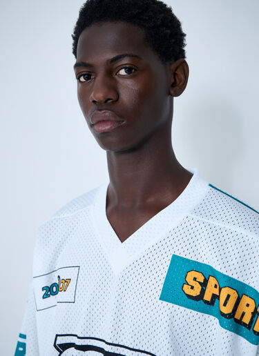 로고 모티프 풋볼 셔츠 Martine Rose 로고 모티프 풋볼 셔츠 화이트 mtr0159005