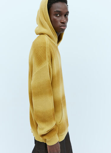 Stüssy Spray Dyed Hooded Knit Sweater Yellow sts0151005