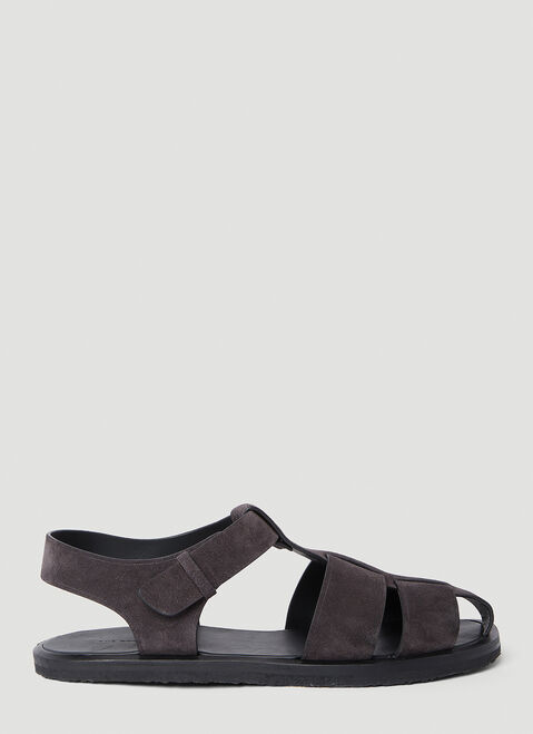 The Row Fisherman Sandals Black row0154016