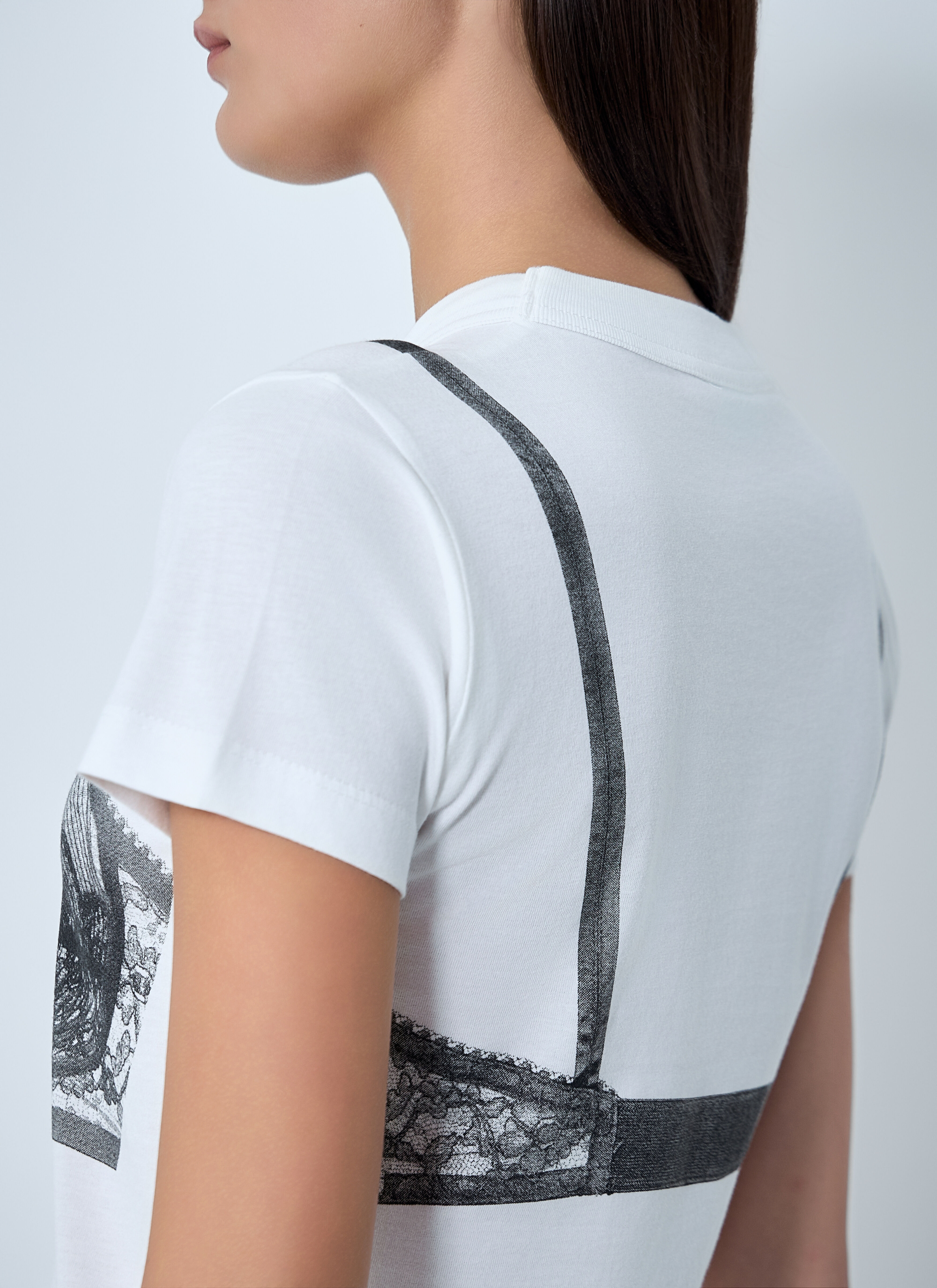 VAQUERA Women's' Bra Printed T-Shirt in White | LN-CC®