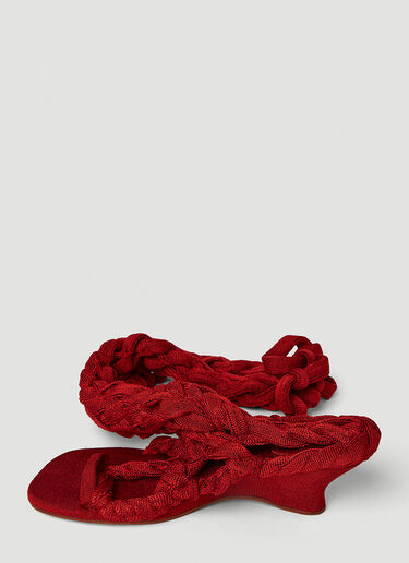 Isa Boulder Knit Boot Sandals Red isa0249018