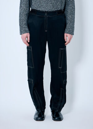 NÒMARYTHM TEXTILE 새틴 플라이트 팬츠  블랙 nma0158004