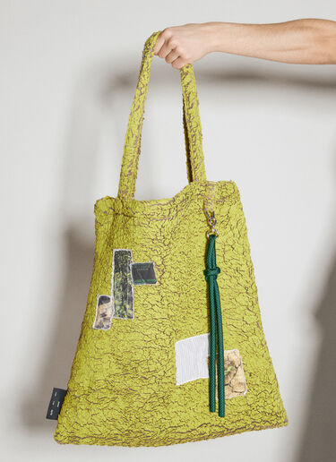 Song for the Mute Painted Sherpa Tote Bag Yellow sfm0154011