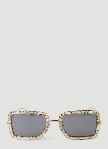 Gucci Chain Frame Sunglasses Gold guc0247361
