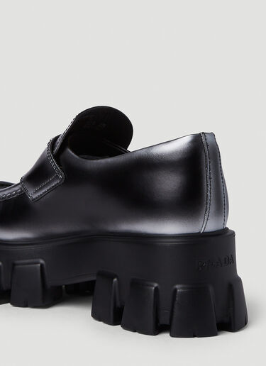 Prada Monolith Platform Loafers Grey pra0251015