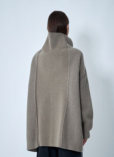 Ribbed Zip-Up Cardigan MM6 Maison Margiela Ribbed Zip-Up Cardigan Beige mmm0262002