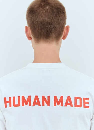 Human Made 图案印花长袖 T 恤 白色 hmd0156013