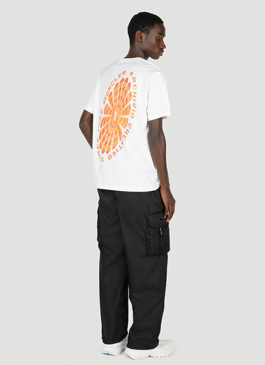 Moncler 그래픽 프린트 티셔츠 화이트 mon0152026