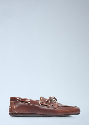 Miu Miu Lace-Up Loafers Brown miu0256013