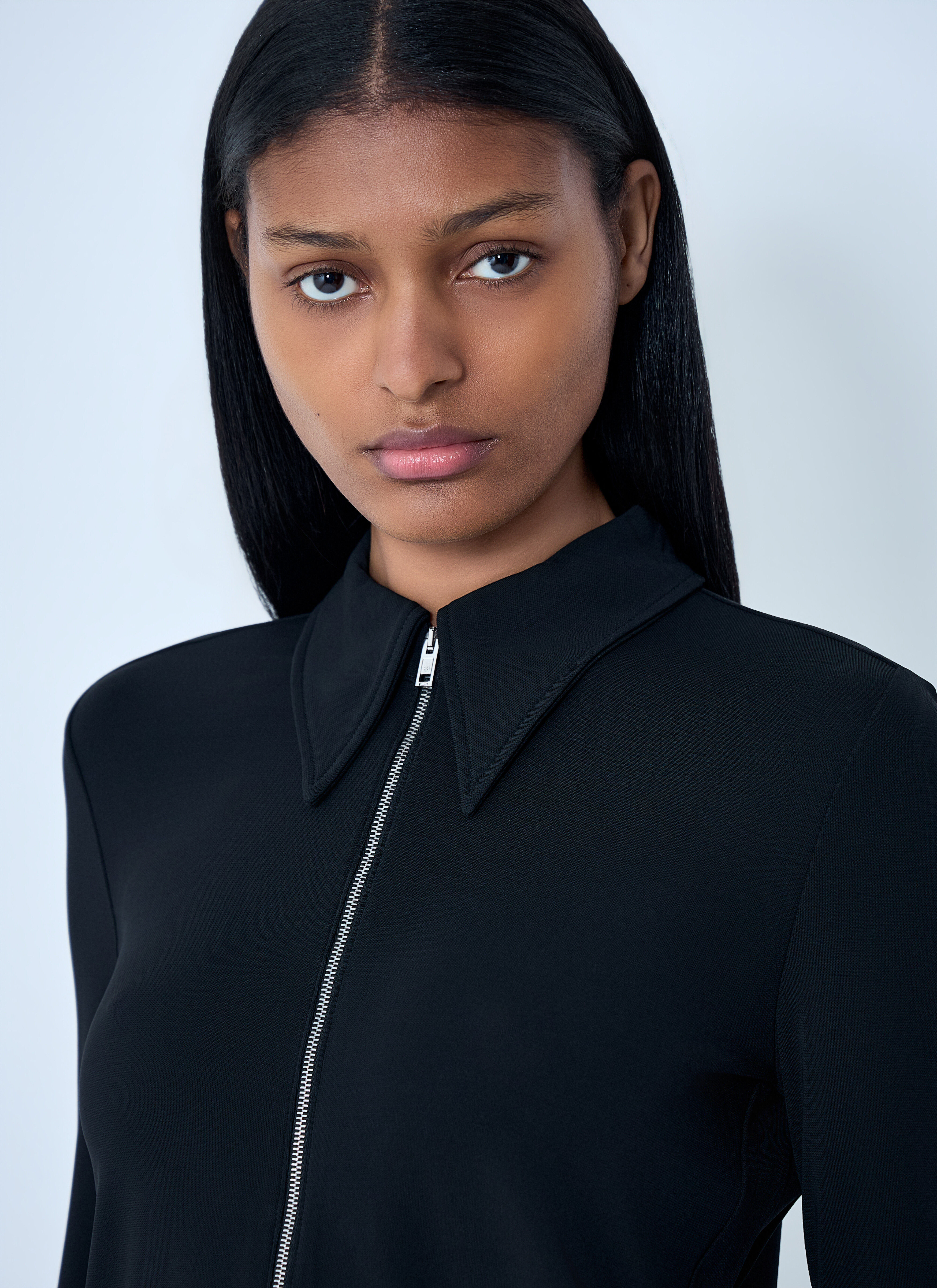 ALEXANDER WANG ブラトップ ブラック Alexander Wang Women's' Zip-Front Collared Top in Black | LN-CC®