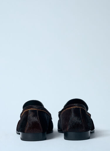 Dries Van Noten カーフへアローファー ブラウン dvn0257002