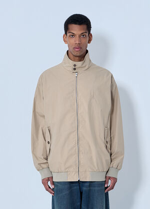 MM6 Maison Margiela High-Neck Zip Jacket Beige mmm0164001