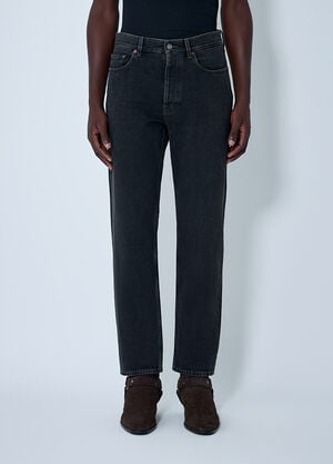 Saint Laurent Straight-Leg Denim Jeans Black sla0162019