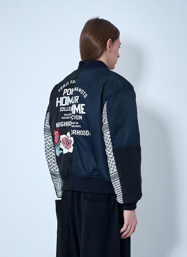 Yohji Yamamoto Logo Motif Bomber Jacket Black yoy0160021