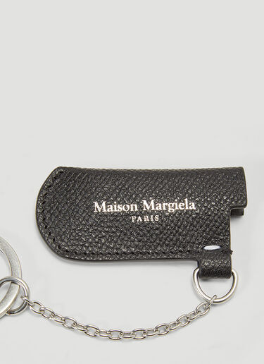 Maison Margiela Lighter Case Keyring Black mla0143059