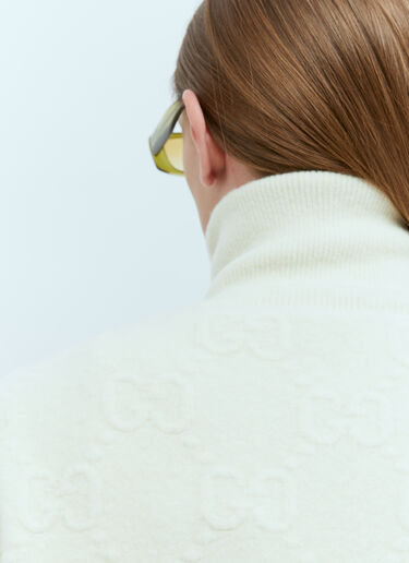 Gucci GG Felted Wool Knit Jacket Cream guc0155029