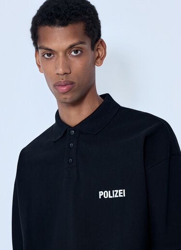 VETEMENTS Embroidered Polo Shirt Black vet0164001
