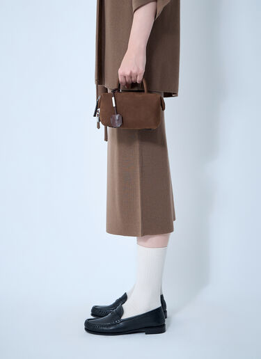 Small Holdall Shoulder Bag Max Mara Small Holdall Shoulder Bag Dark Brown max0261040