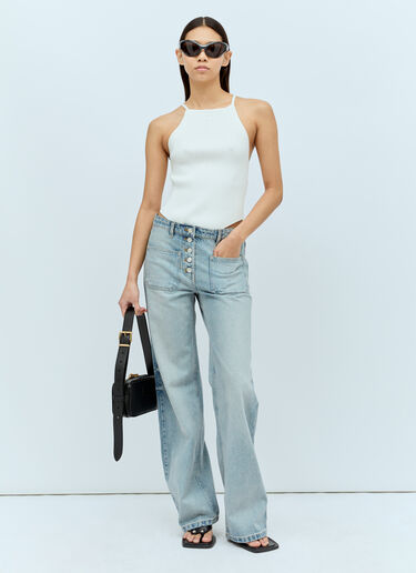 Courrèges 홀리스틱 골지 탱크탑 화이트 cou0255019